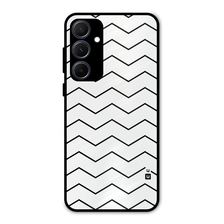 ZigZag Simple Classic Lines Metal Back Case for Galaxy A35