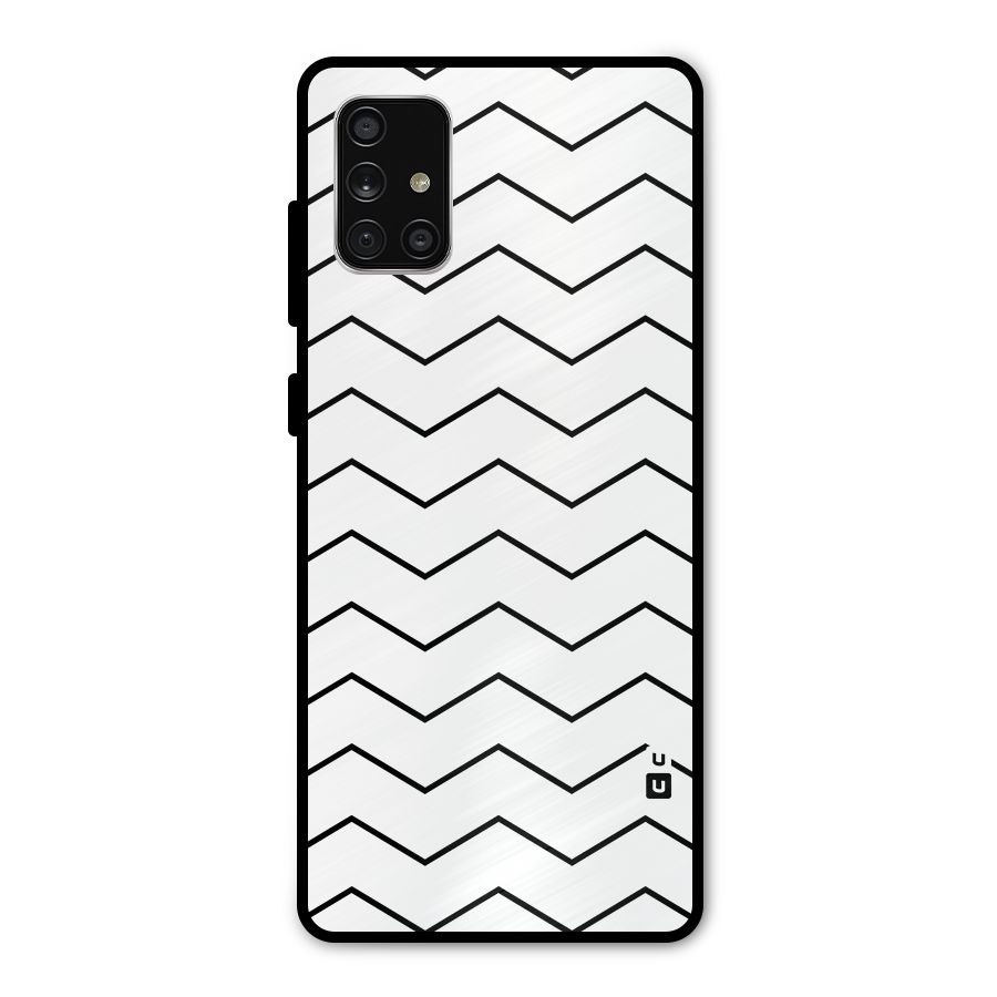 ZigZag Simple Classic Lines Metal Back Case for Galaxy A71