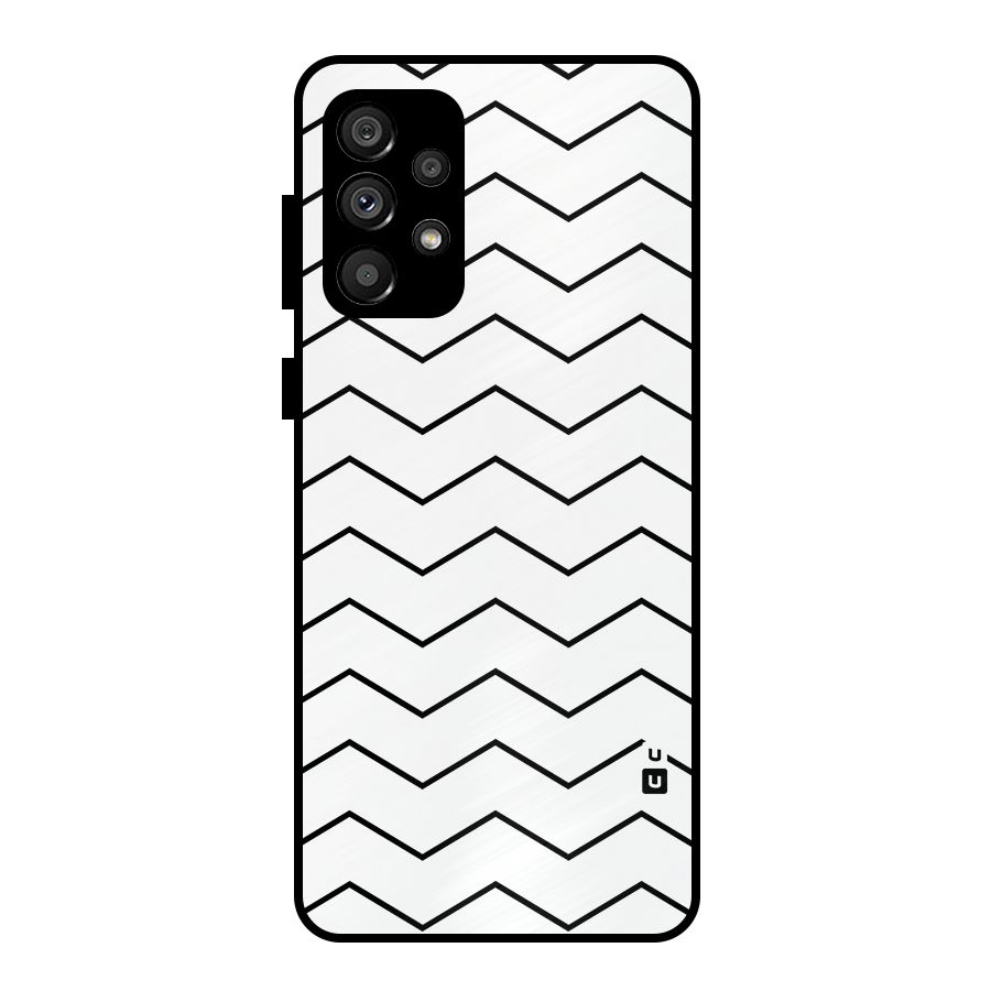 ZigZag Simple Classic Lines Metal Back Case for Galaxy A73 5G