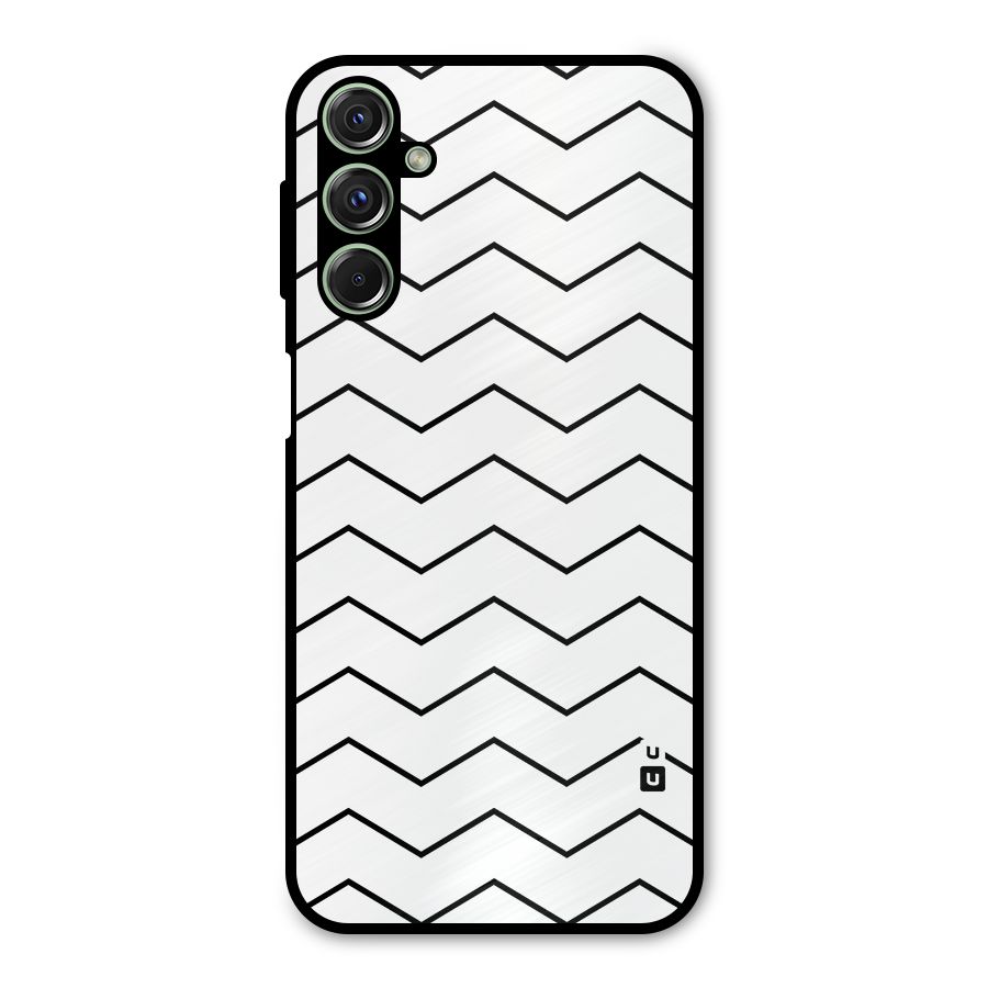 ZigZag Simple Classic Lines Metal Back Case for Galaxy F34
