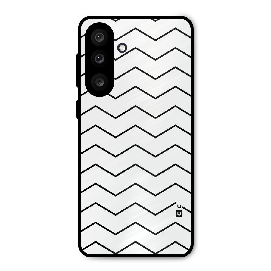 ZigZag Simple Classic Lines Metal Back Case for Galaxy F56