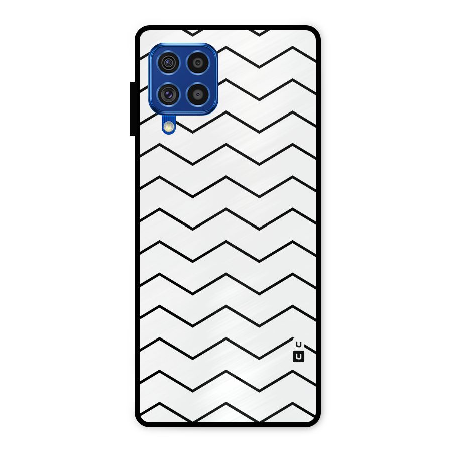 ZigZag Simple Classic Lines Metal Back Case for Galaxy F62