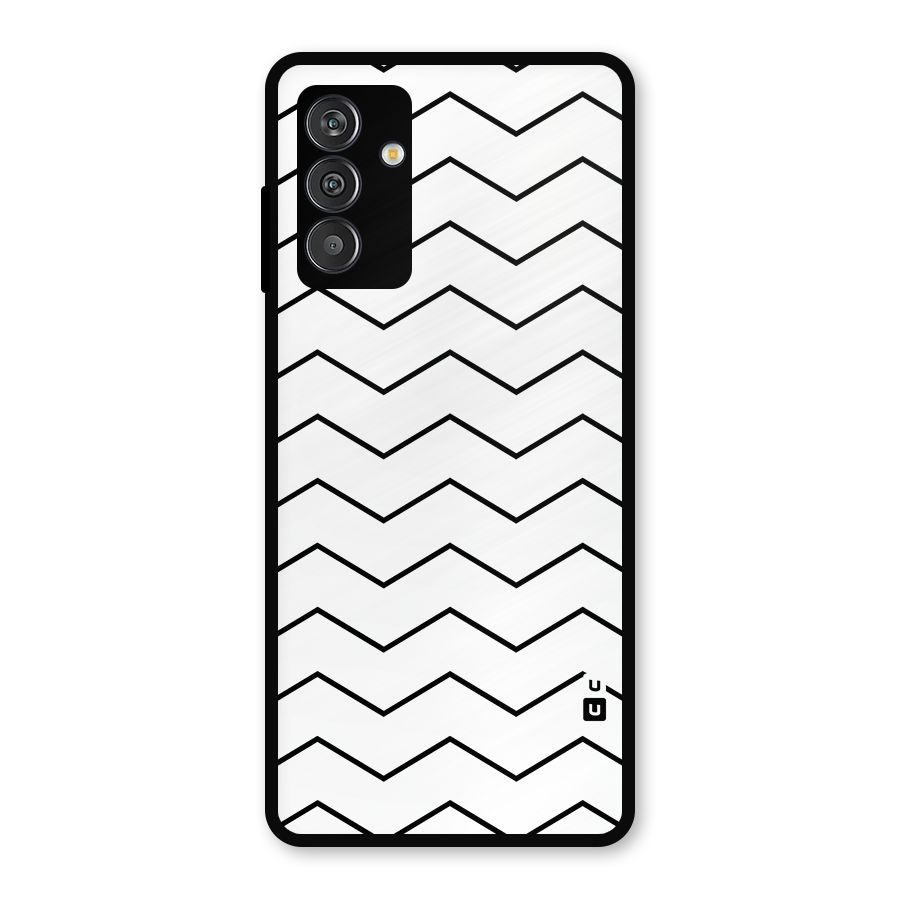 ZigZag Simple Classic Lines Metal Back Case for Galaxy M14 5G