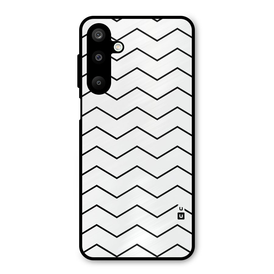 ZigZag Simple Classic Lines Metal Back Case for Galaxy M16