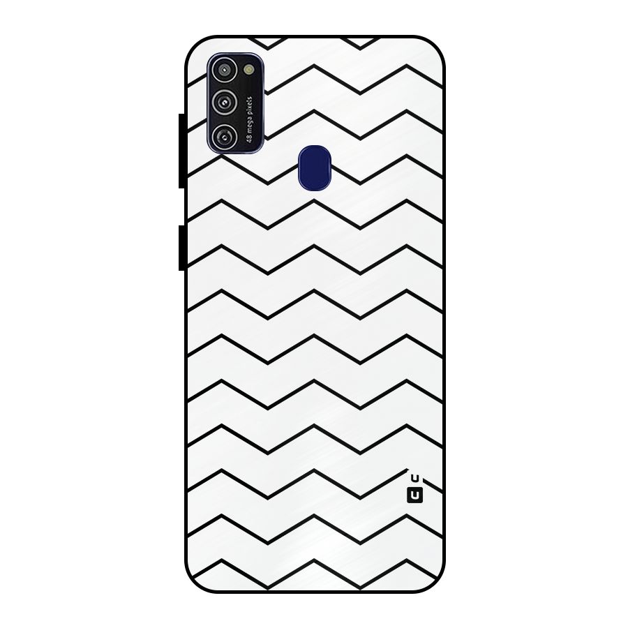 ZigZag Simple Classic Lines Metal Back Case for Galaxy M30s