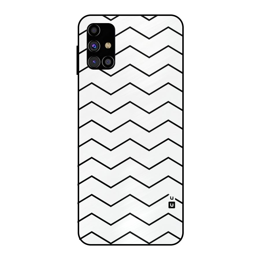 ZigZag Simple Classic Lines Metal Back Case for Galaxy M31s