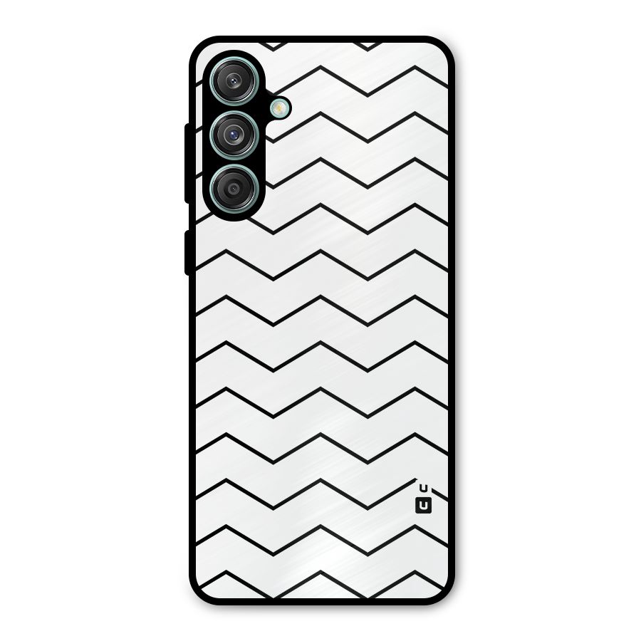 ZigZag Simple Classic Lines Metal Back Case for Galaxy M55 5G