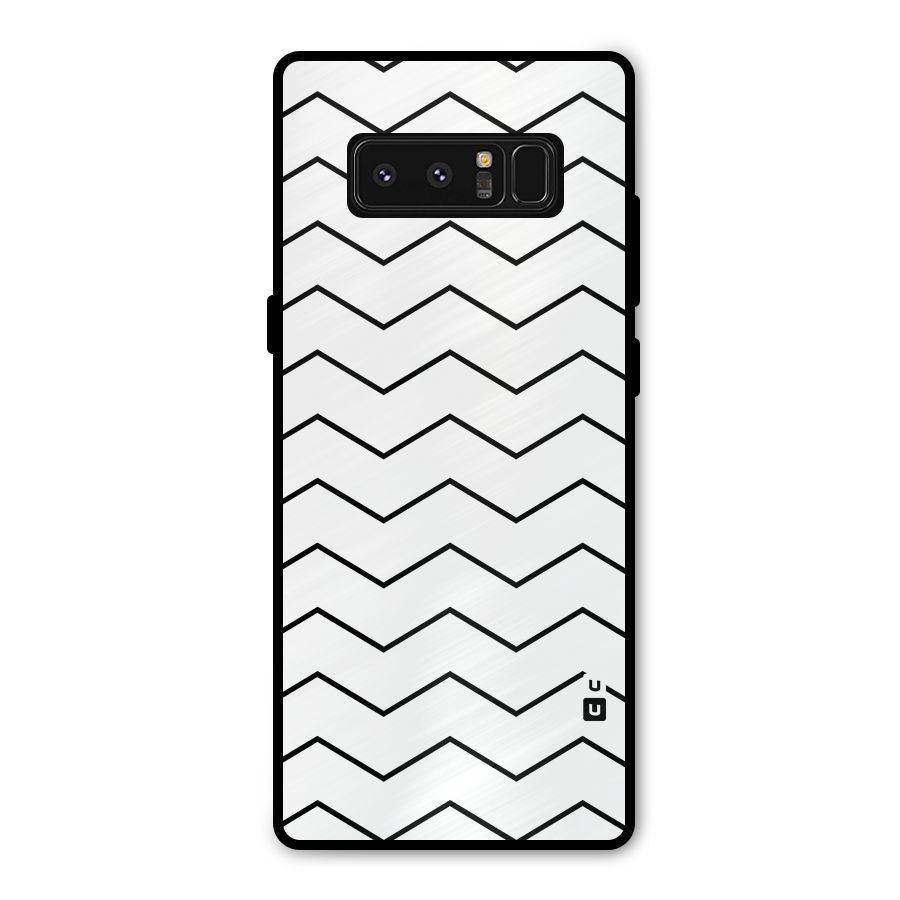 ZigZag Simple Classic Lines Metal Back Case for Galaxy Note 8