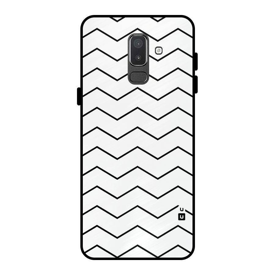 ZigZag Simple Classic Lines Metal Back Case for Galaxy On8 (2018)
