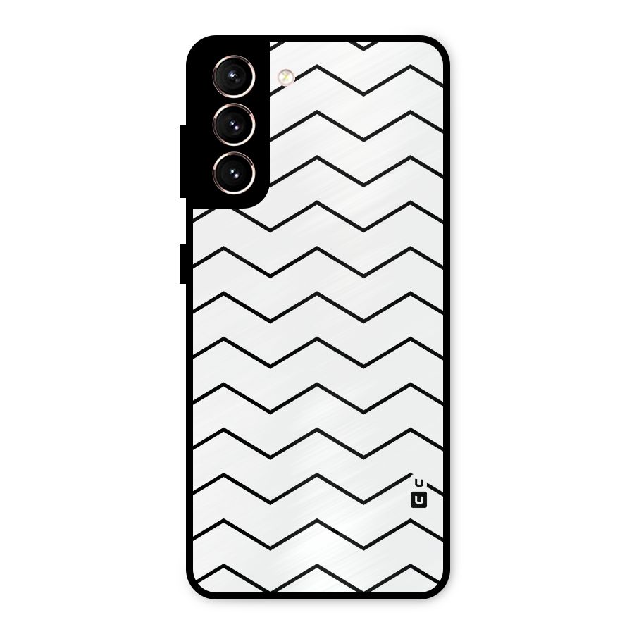 ZigZag Simple Classic Lines Metal Back Case for Galaxy S21 5G