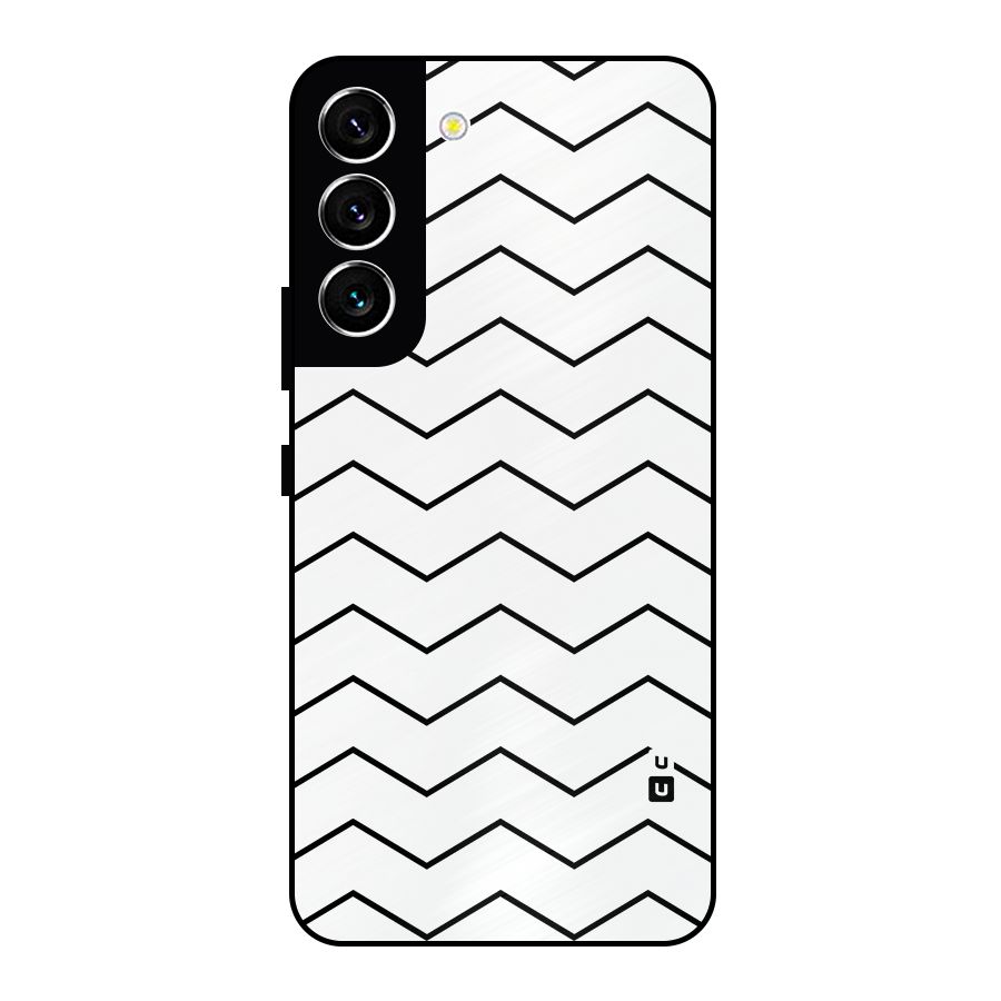 ZigZag Simple Classic Lines Metal Back Case for Galaxy S22 5G