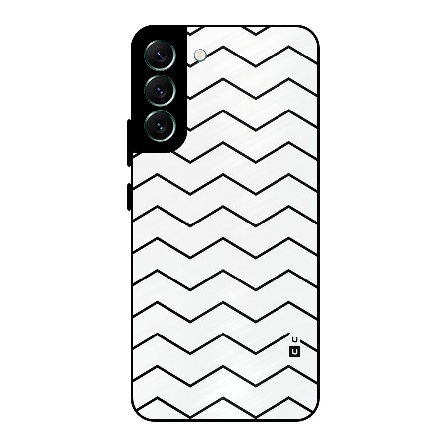 ZigZag Simple Classic Lines Metal Back Case for Galaxy S22 Plus 5G