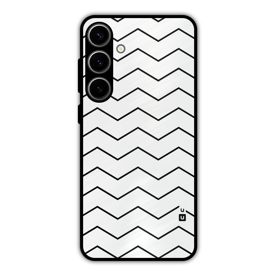 ZigZag Simple Classic Lines Metal Back Case for Galaxy S24 Plus