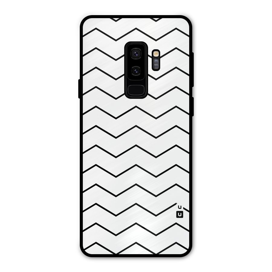ZigZag Simple Classic Lines Metal Back Case for Galaxy S9 Plus