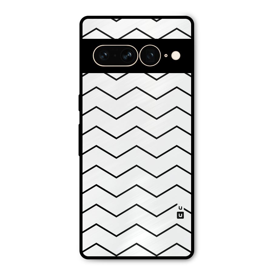 ZigZag Simple Classic Lines Metal Back Case for Google Pixel 7 Pro