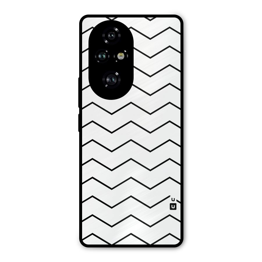 ZigZag Simple Classic Lines Metal Back Case for Honor 200 Pro