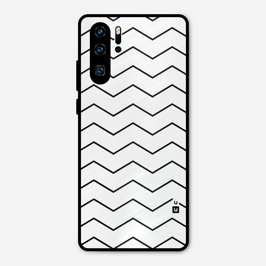 ZigZag Simple Classic Lines Metal Back Case for Huawei P30 Pro