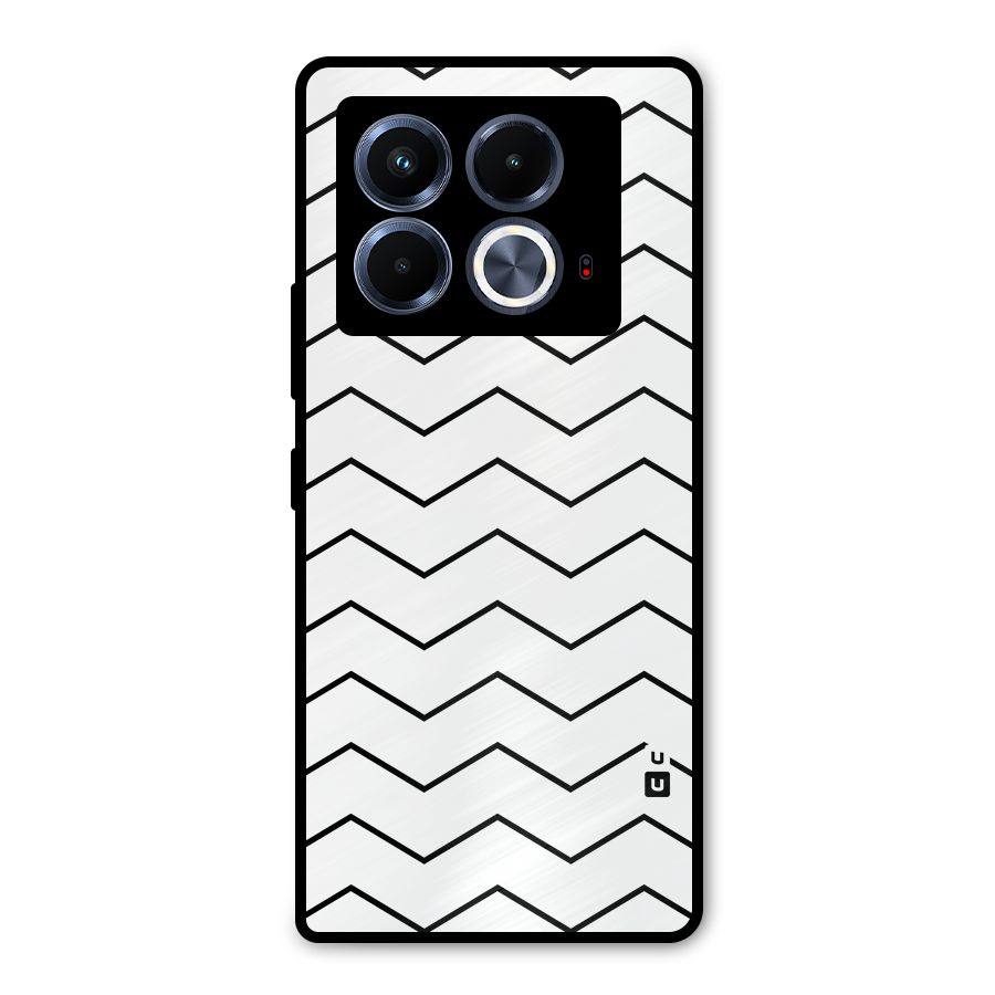 ZigZag Simple Classic Lines Metal Back Case for Infinix Note 40 5G
