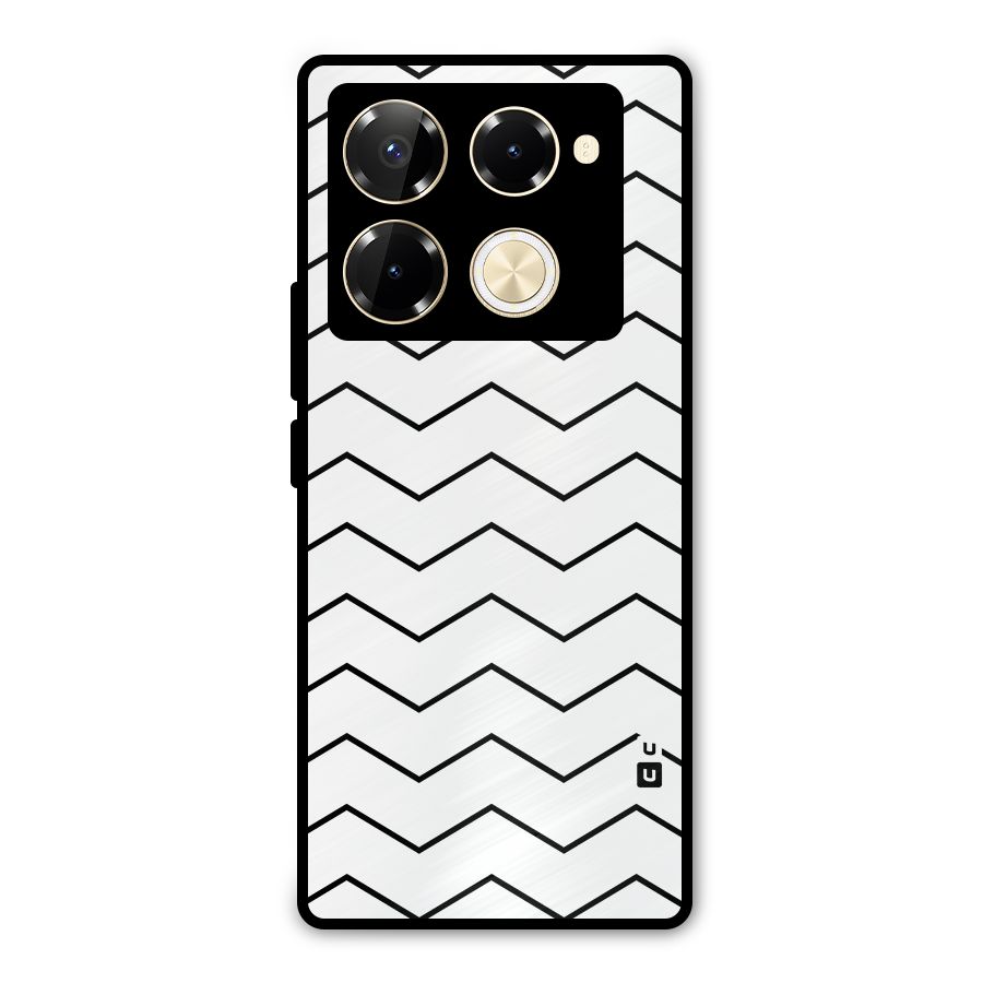 ZigZag Simple Classic Lines Metal Back Case for Infinix Note 40 Pro Plus