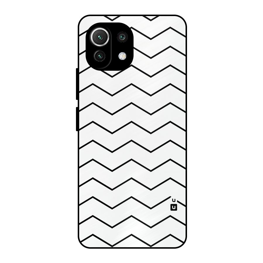 ZigZag Simple Classic Lines Metal Back Case for Mi 11 Lite