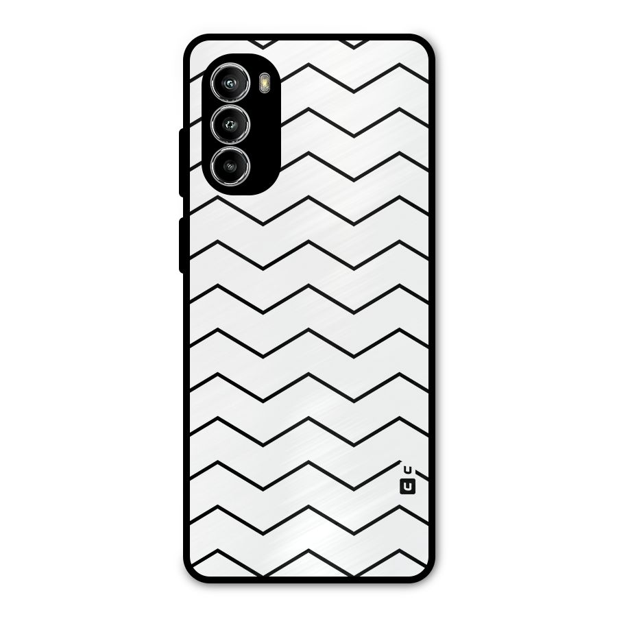 ZigZag Simple Classic Lines Metal Back Case for Moto G52