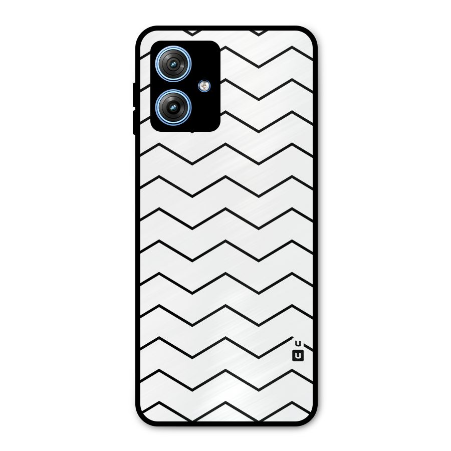 ZigZag Simple Classic Lines Metal Back Case for Moto G54