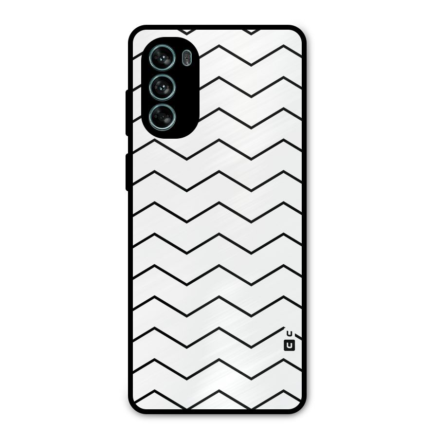 ZigZag Simple Classic Lines Metal Back Case for Moto G62