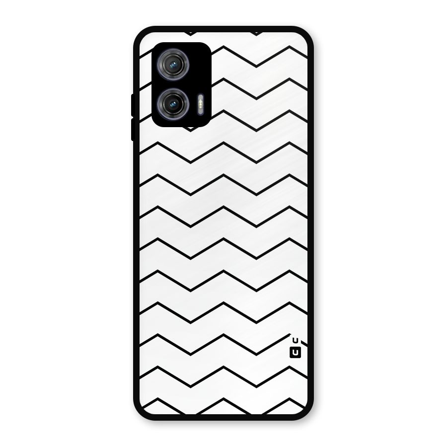 ZigZag Simple Classic Lines Metal Back Case for Moto G73