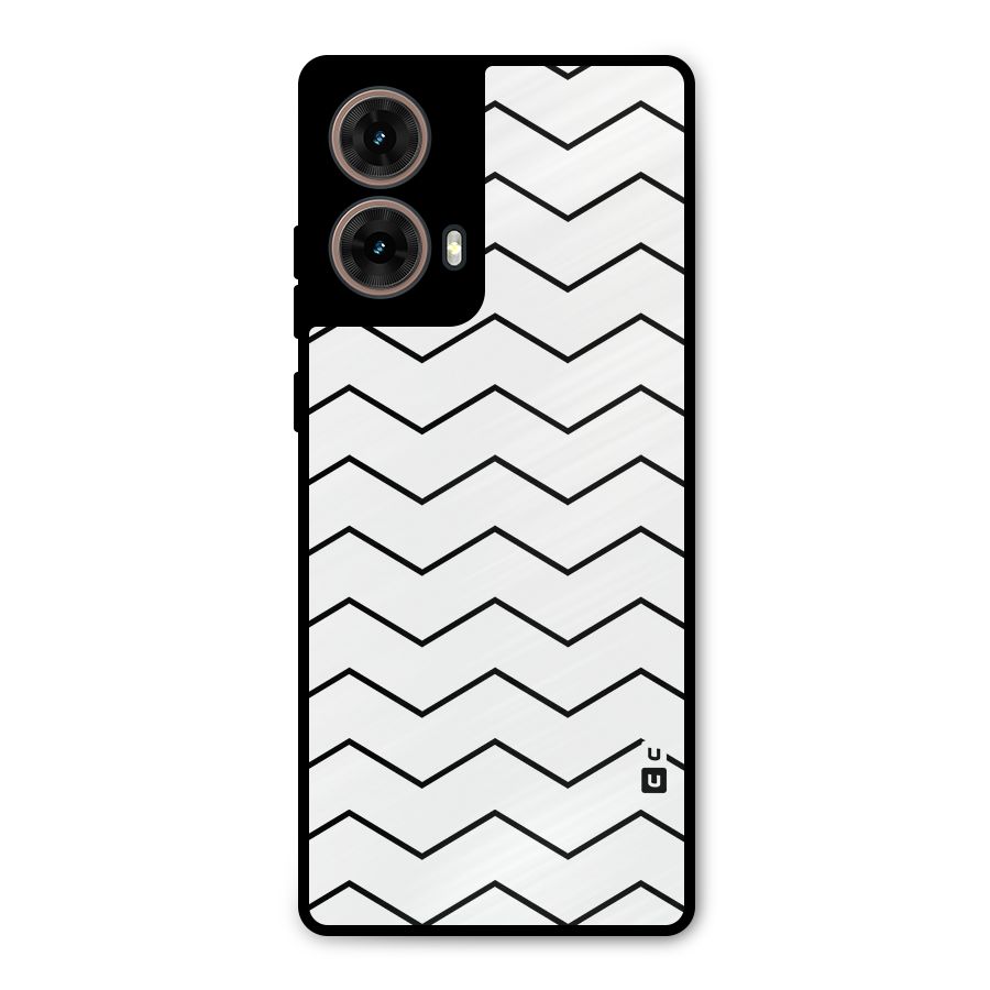 ZigZag Simple Classic Lines Metal Back Case for Moto G85