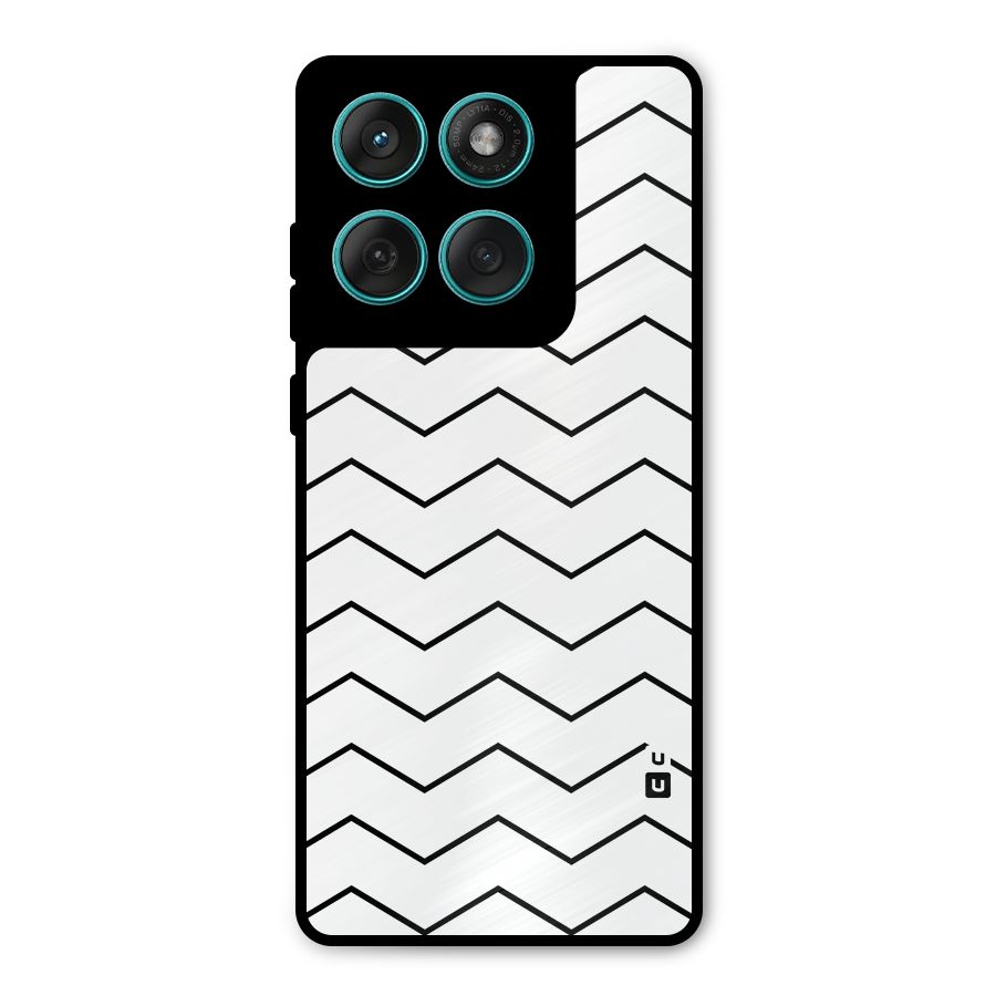 ZigZag Simple Classic Lines Metal Back Case for Motorola Edge 60