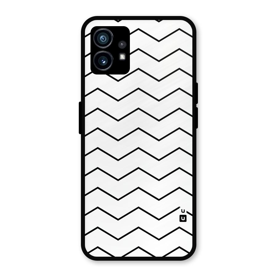 ZigZag Simple Classic Lines Metal Back Case for Nothing Phone 1