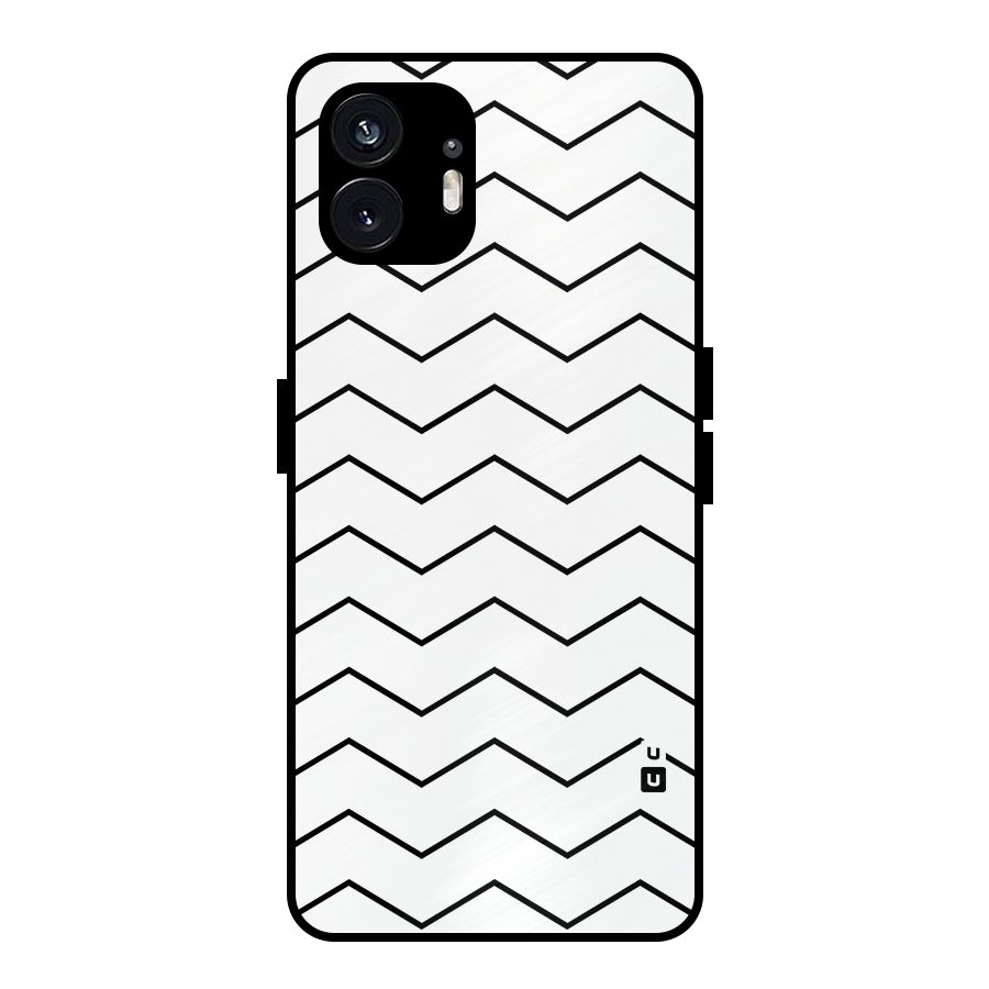 ZigZag Simple Classic Lines Metal Back Case for Nothing Phone 2