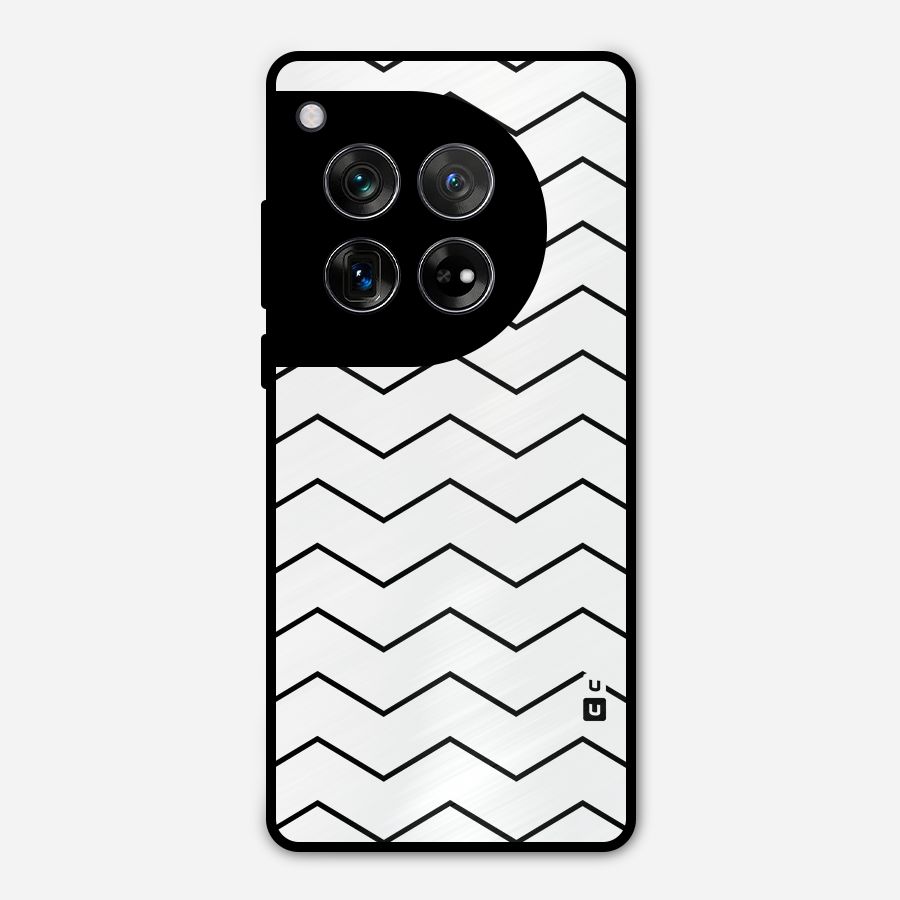ZigZag Simple Classic Lines Metal Back Case for OnePlus 12