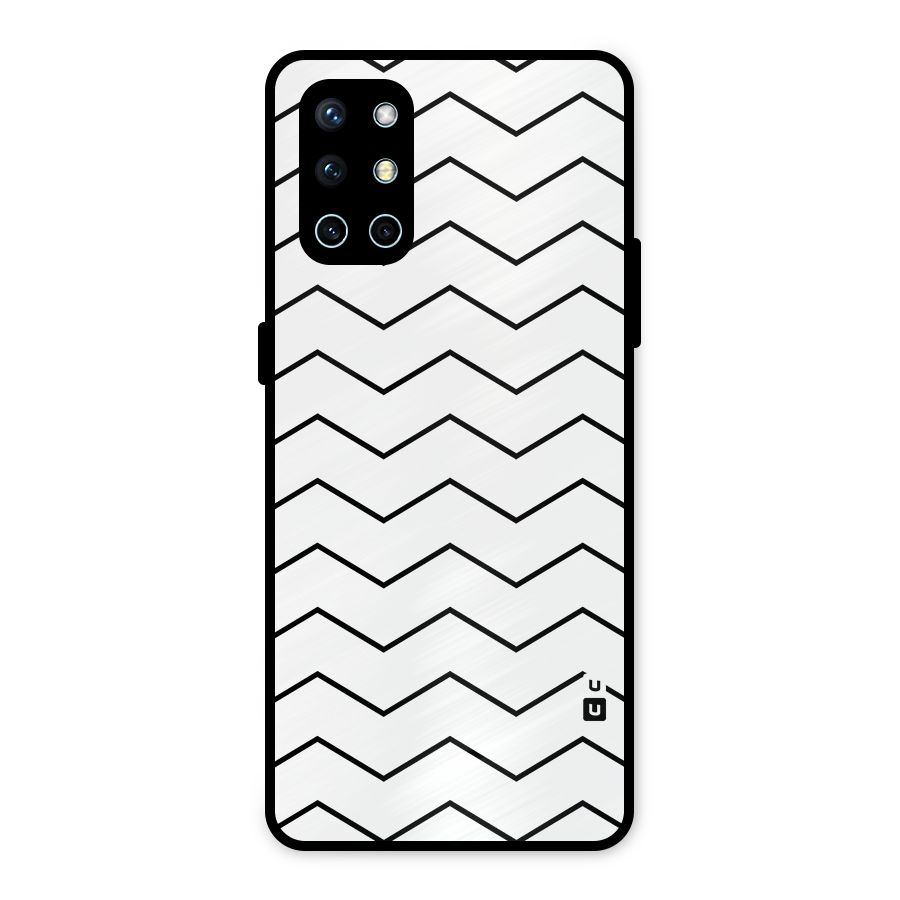 ZigZag Simple Classic Lines Metal Back Case for OnePlus 9R