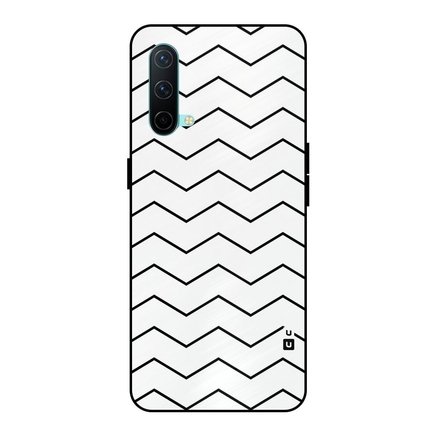 ZigZag Simple Classic Lines Metal Back Case for OnePlus Nord CE 5G