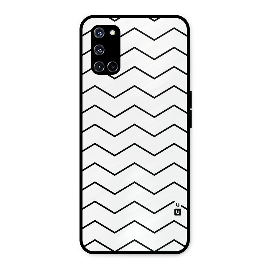 ZigZag Simple Classic Lines Metal Back Case for Oppo A52