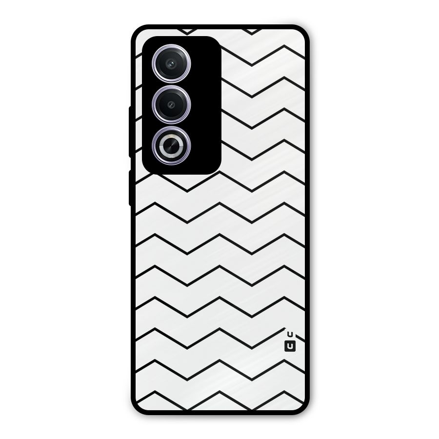 ZigZag Simple Classic Lines Metal Back Case for Oppo K12x