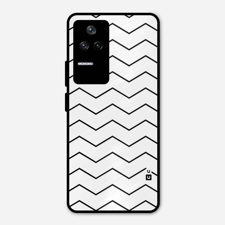 ZigZag Simple Classic Lines Metal Back Case for Poco F4 5G