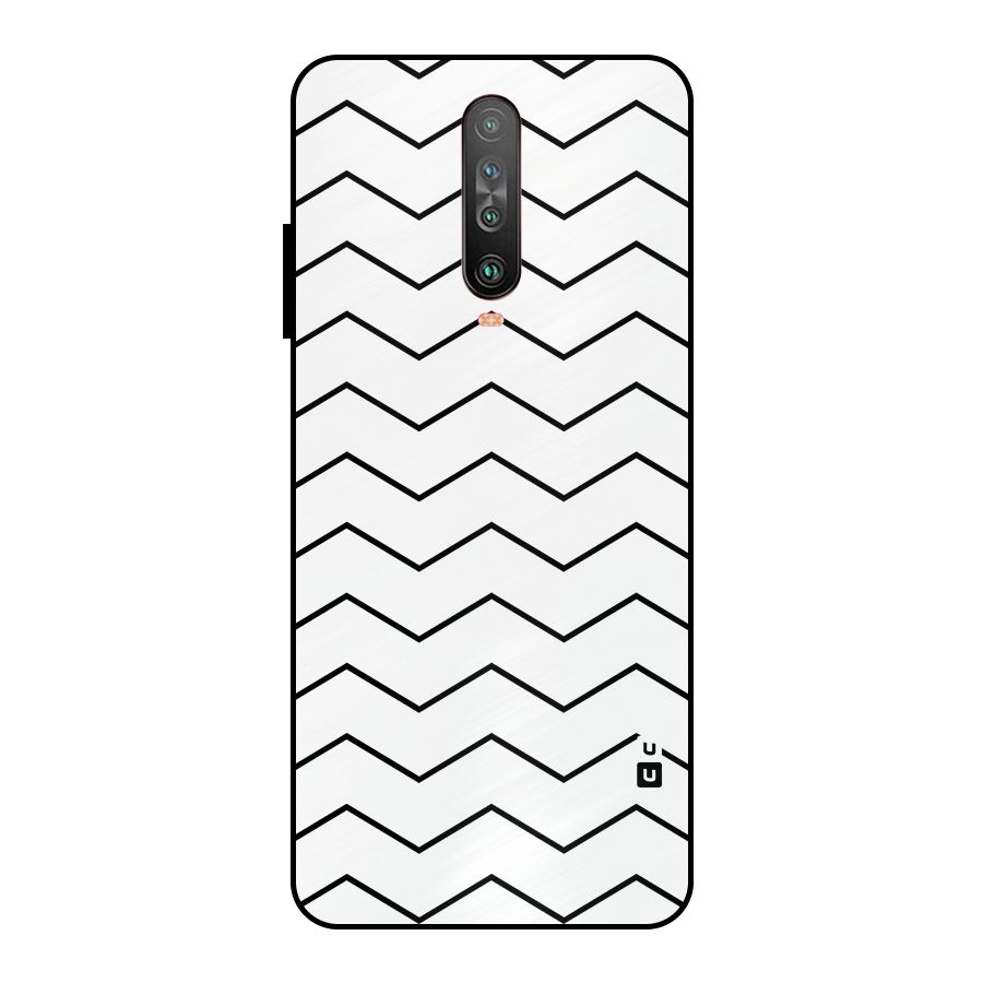ZigZag Simple Classic Lines Metal Back Case for Poco X2