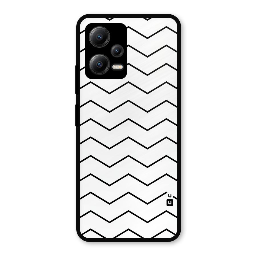 ZigZag Simple Classic Lines Metal Back Case for Poco X5