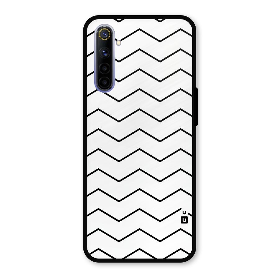 ZigZag Simple Classic Lines Metal Back Case for Realme 6