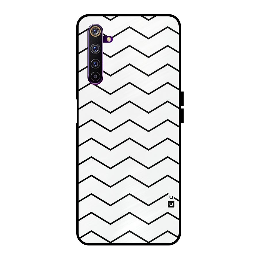 ZigZag Simple Classic Lines Metal Back Case for Realme 6 Pro