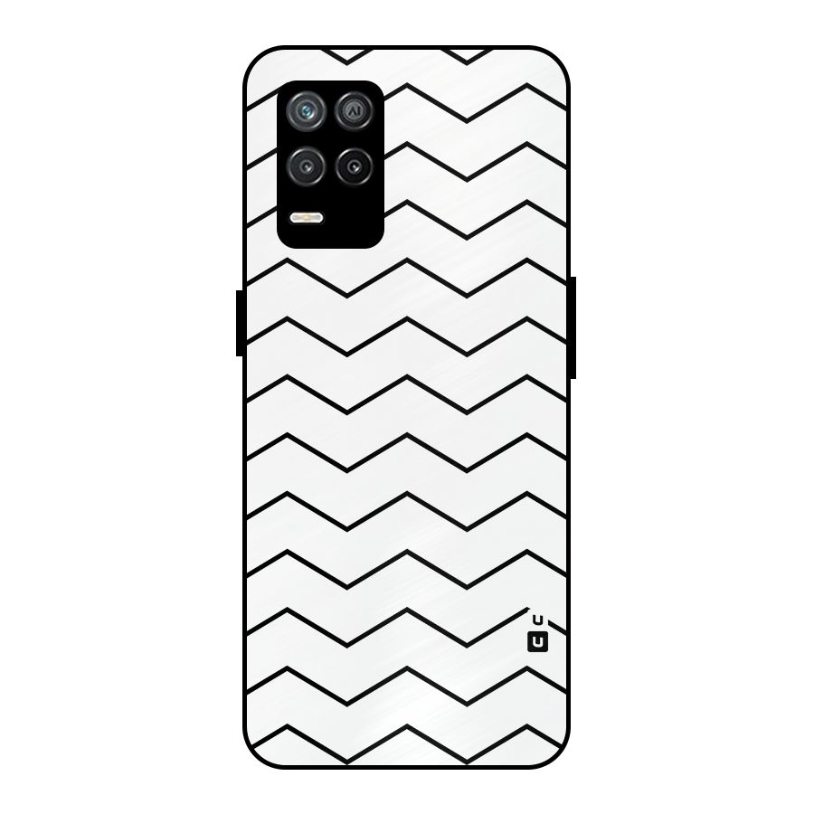 ZigZag Simple Classic Lines Metal Back Case for Realme 8 5G