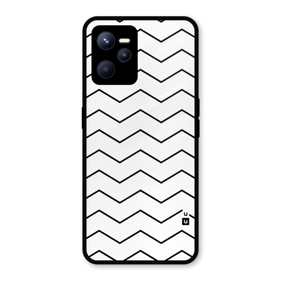 ZigZag Simple Classic Lines Metal Back Case for Realme C35
