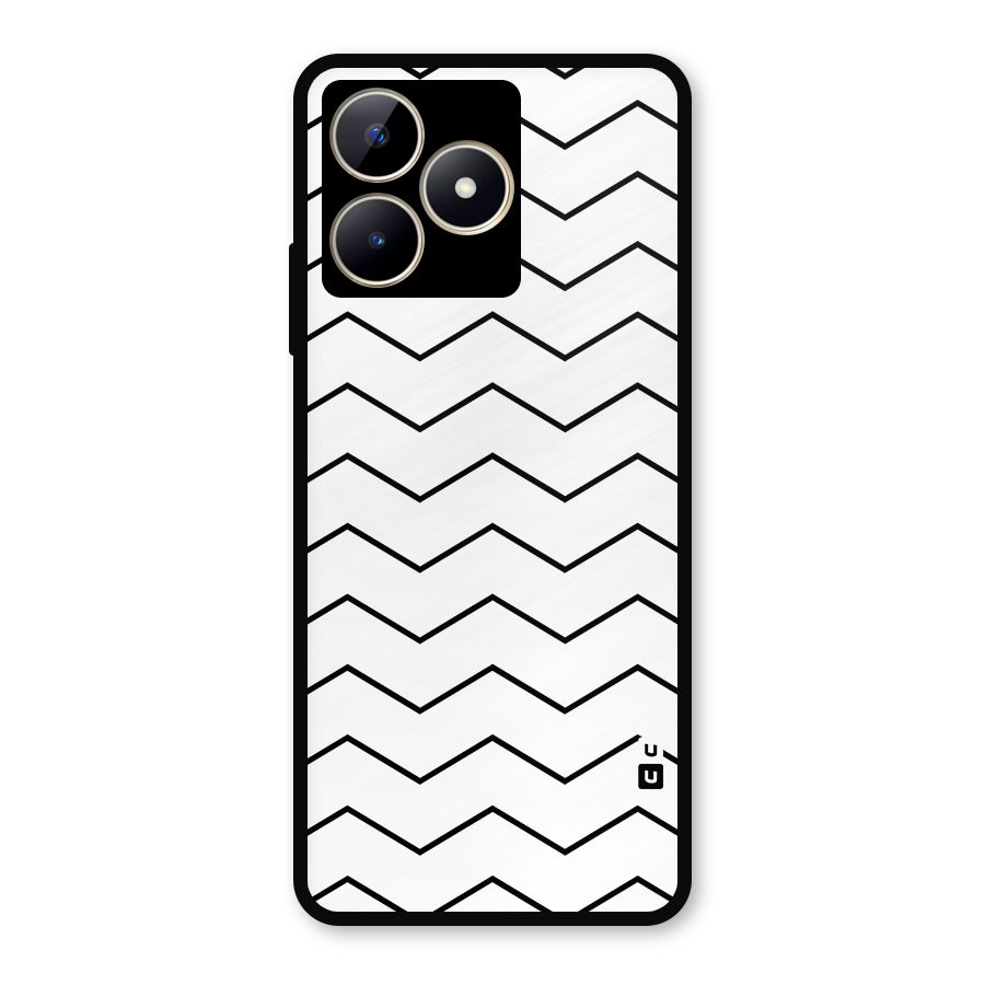 ZigZag Simple Classic Lines Metal Back Case for Realme C53