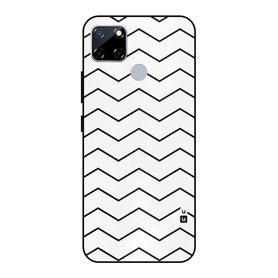 ZigZag Simple Classic Lines Metal Back Case for Realme Narzo 30A