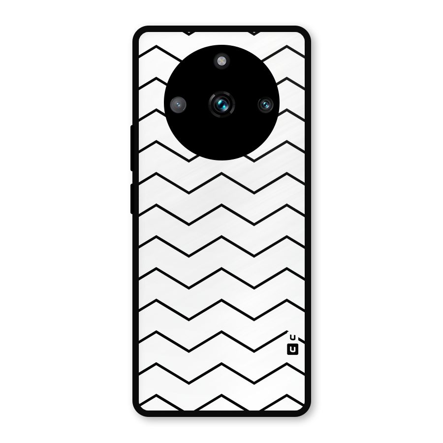 ZigZag Simple Classic Lines Metal Back Case for Realme Narzo 60 Pro
