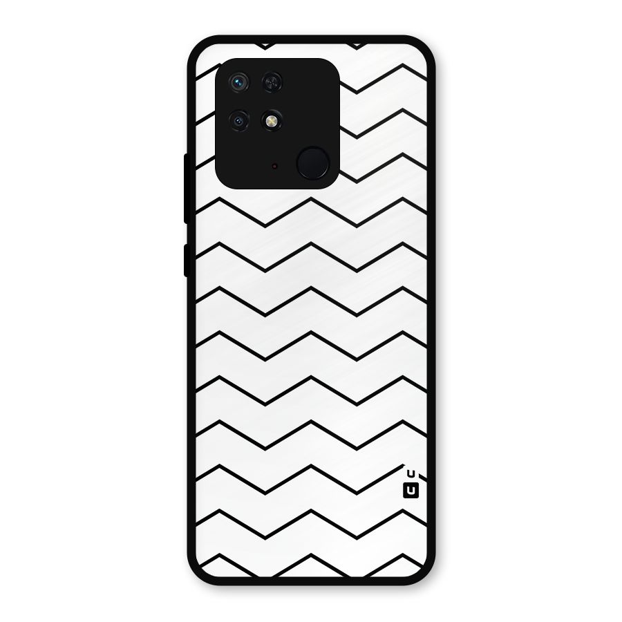ZigZag Simple Classic Lines Metal Back Case for Redmi 10 Power