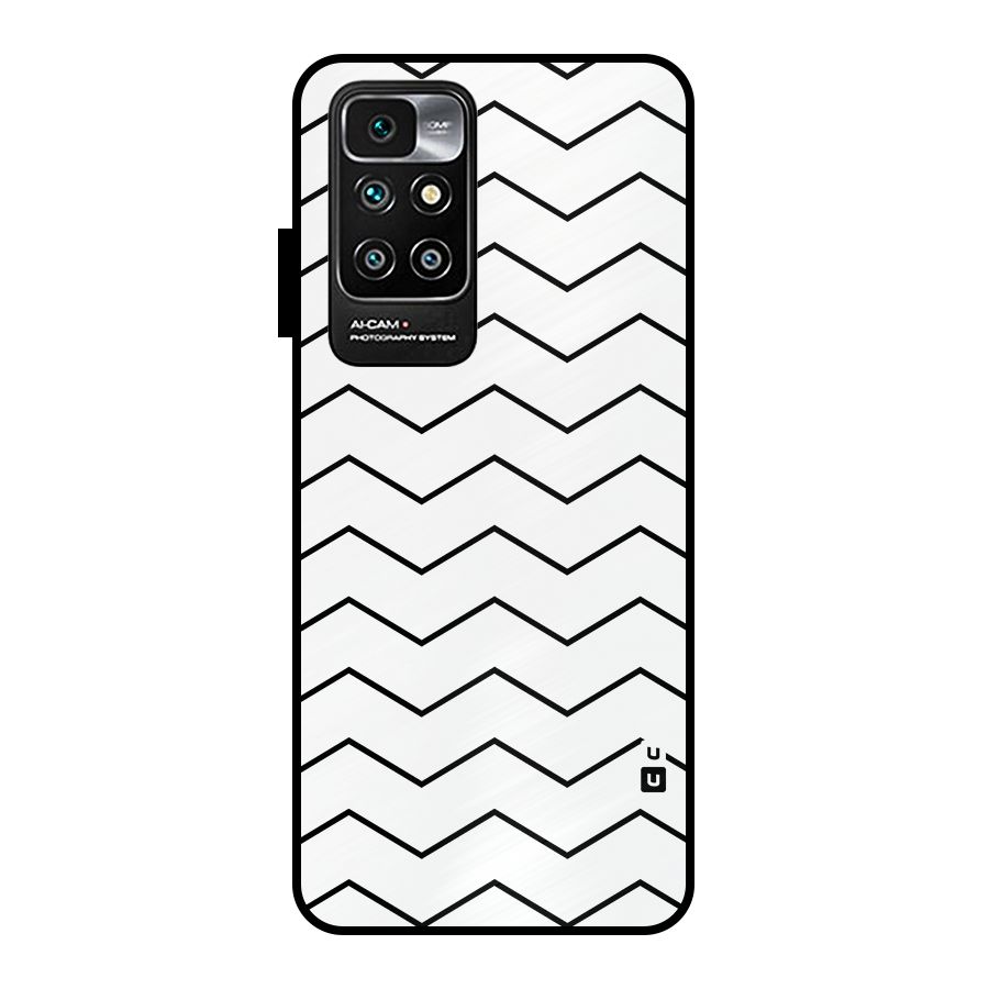 ZigZag Simple Classic Lines Metal Back Case for Redmi 10 Prime