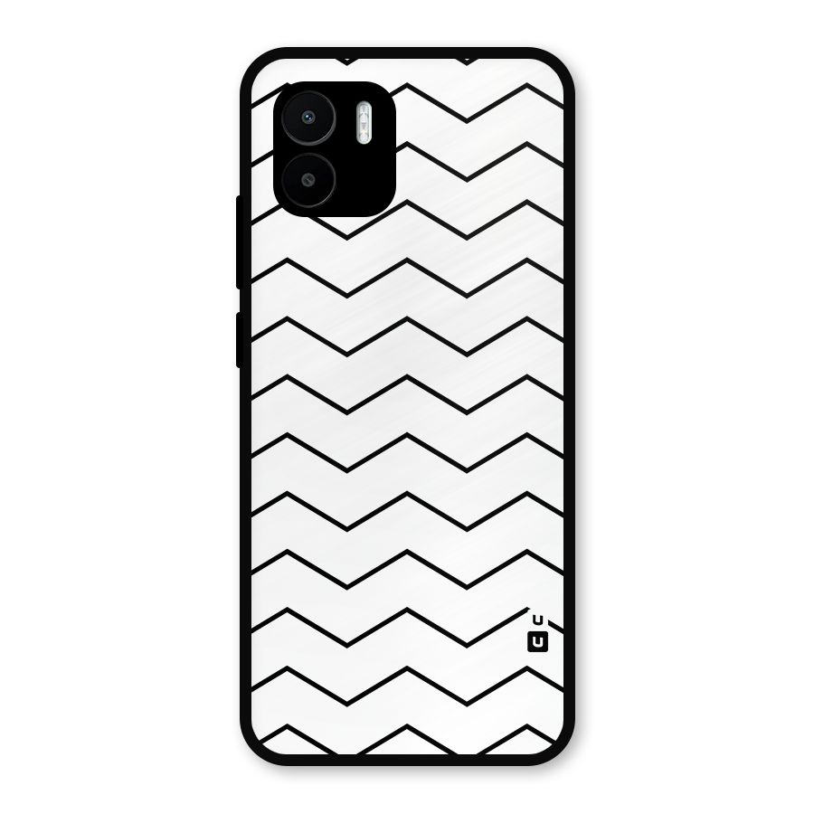ZigZag Simple Classic Lines Metal Back Case for Redmi A2